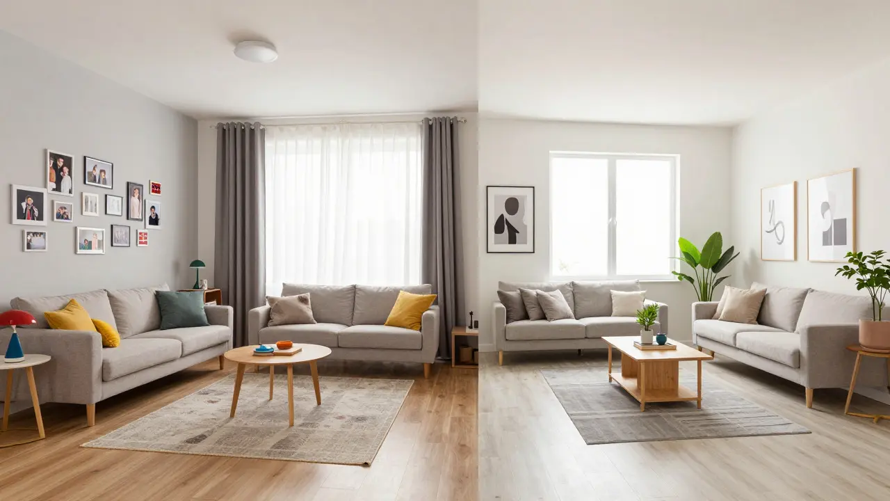 Porovnání bytu před a po profesionálním home stagingu pro prodej nemovitosti