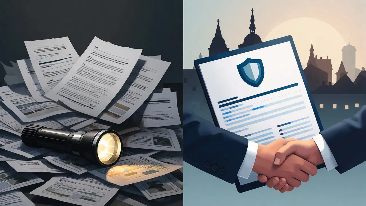 Konceptuální porovnání levné inspekce a certifikované služby s důrazem na bezpečnost.